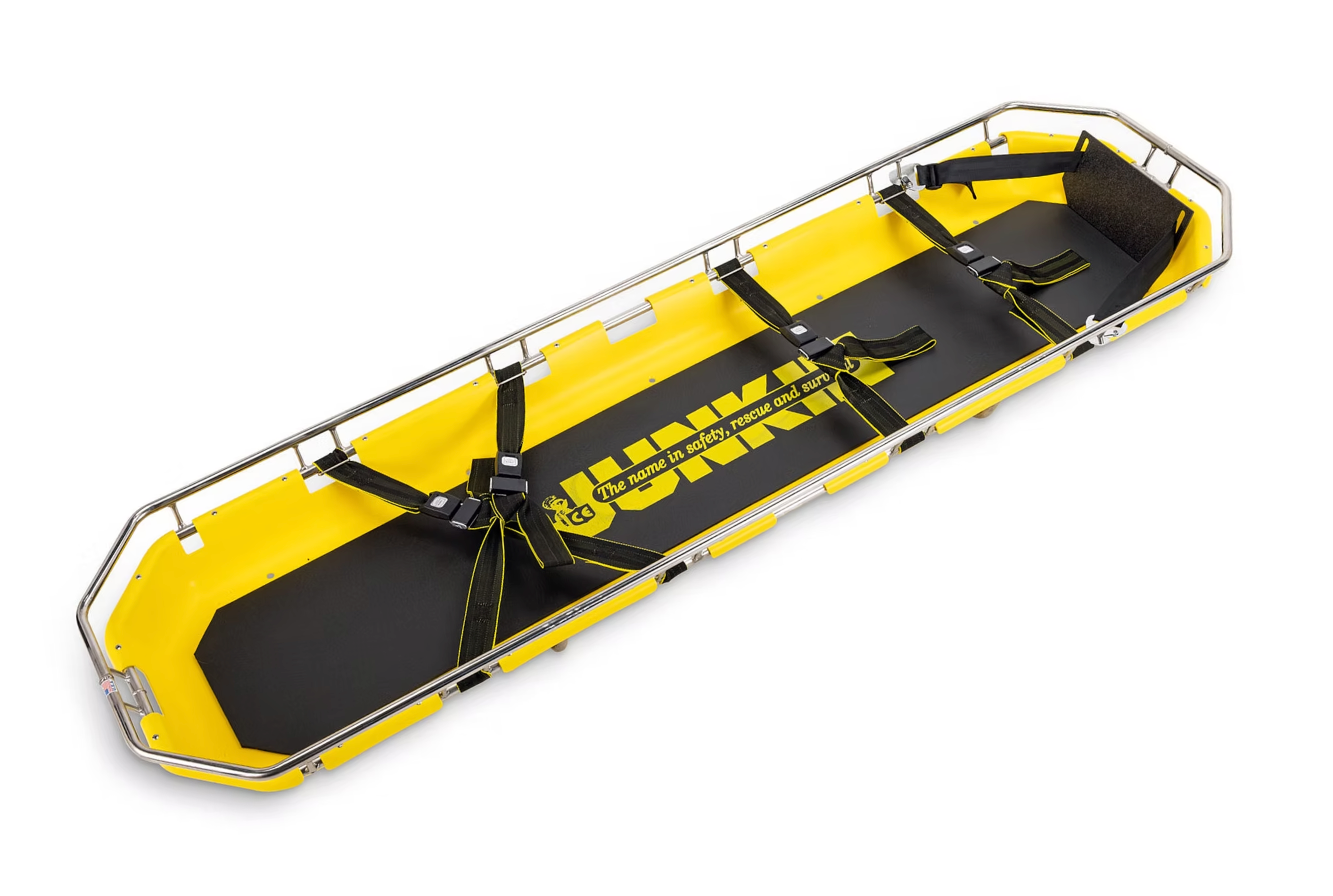 ANS 68 バスケットストレッチャー。舟形の大型ストレッチャー。非常に丈夫で吊上げもできるため山岳、水難救助、工事現場などの救急、救助事例に使用します。