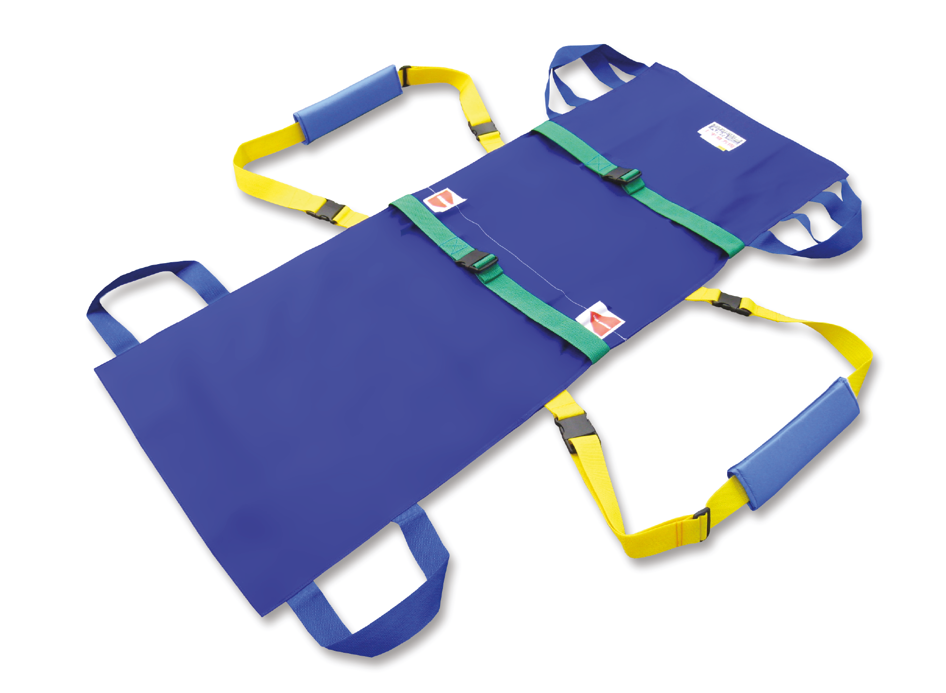 ベルカ KB-160 介護用担架。綿製でやわらかな肌触りの介護用担架。ベルトを肩からかけて体全体で担ぐので、楽に搬送できます。緊急時は一人でも搬送可能です。