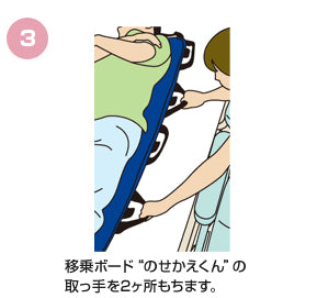 ANS 22 移乗ボード のせかえくん。ベッドから楽々移乗。水平+持ち上げてののせかえも簡単。