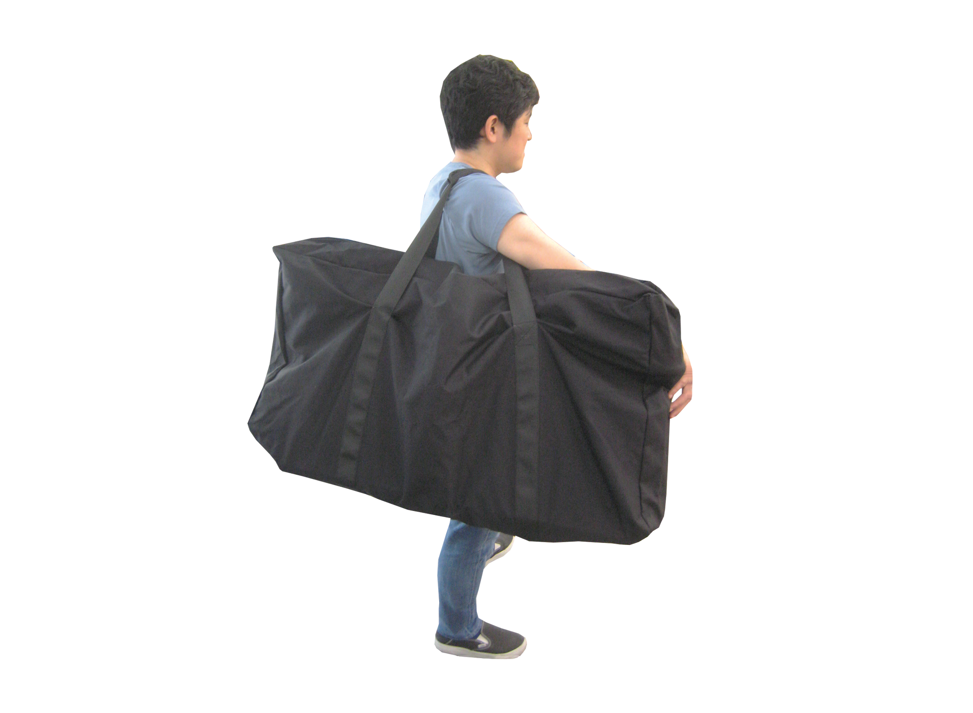 スキッド専用バッグ。スキッド非常用階段避難車専用の収納バッグ。スキッドをほこりや湿気から守り、簡単に持ち運べます。