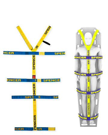 ロックストラップ(全身固定ストラップ)。スパインボード用の全身固定ストラップ。マジックテープタイプで簡単に使うことができ、全身をしっかりと固定します。