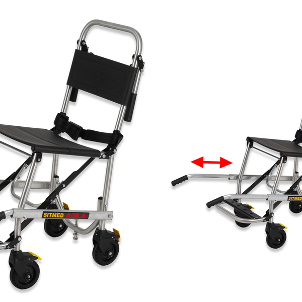 非常搬送用車いす ANS C1。階段や狭い場所でも楽に搬送できる非常用