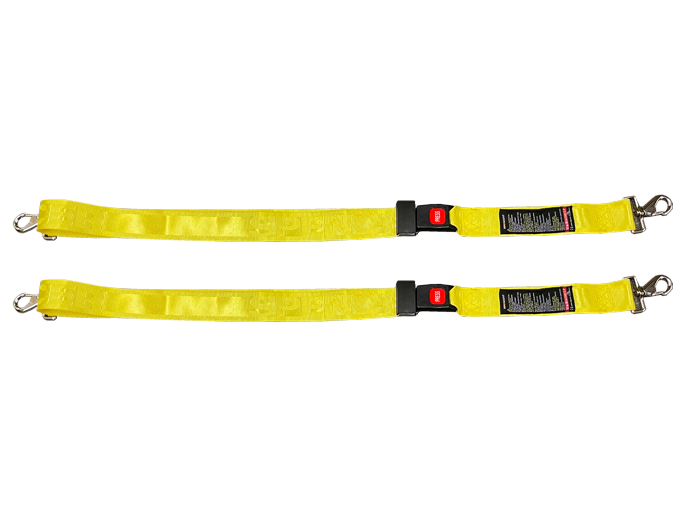 ピン付固定ストラップ二本セット。体固定用ストラップ。ピンが付いているタイプの担架・スパインボードに簡単に装着できます。