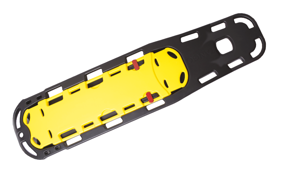 タンゴ スパインボードセット。必要に応じて大人と子供両方に使い分けができる画期的なスパインボード。大人用・子供用それぞれのベルト、ヘッドイモビライザーもついたお得なセットです。