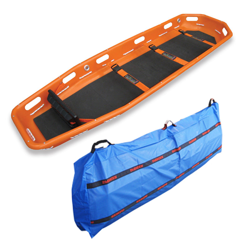 ANS 72 シェル バスケットストレッチャー。あらゆる救助現場で活躍するバスケットストレッチャー。金属の露出を極力抑え、持ち手部分を大口径にする等搬送者にも優しい設計です。