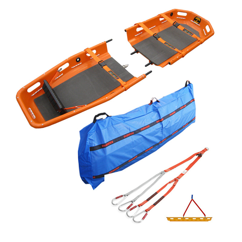 ANS 73 ツイン バスケットストレッチャー。バスケットストレッチャー（スペンサー・シェル）の2分割タイプ。半分に分けられるので、持ち運びや収納が楽に行えます。