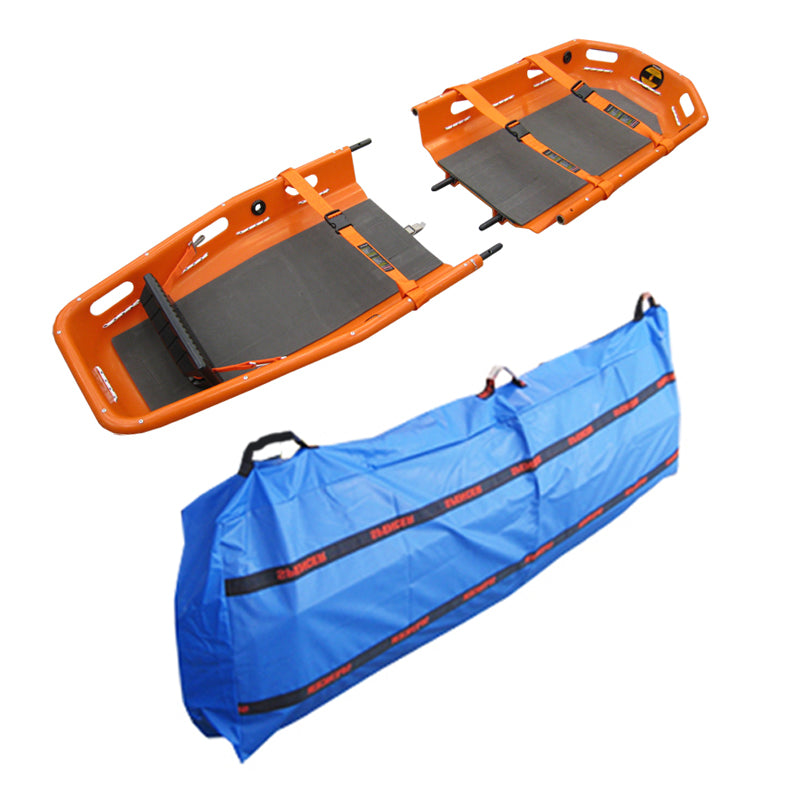 ANS 73 ツイン バスケットストレッチャー。バスケットストレッチャー（スペンサー・シェル）の2分割タイプ。半分に分けられるので、持ち運びや収納が楽に行えます。