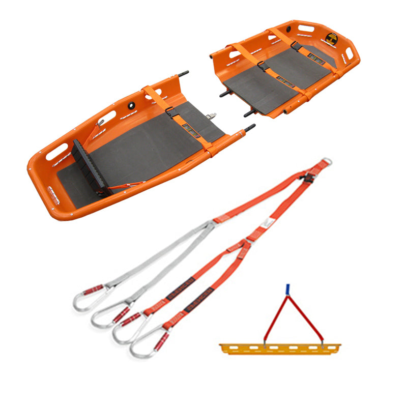 ANS 73 ツイン バスケットストレッチャー。バスケットストレッチャー（スペンサー・シェル）の2分割タイプ。半分に分けられるので、持ち運びや収納が楽に行えます。