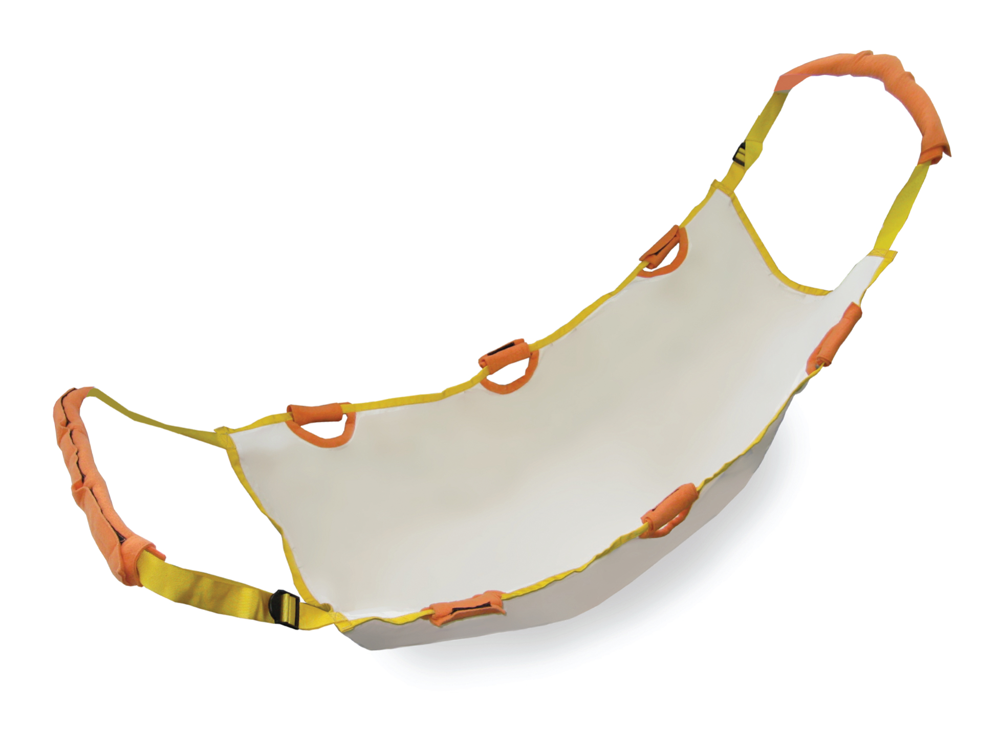 ANS 18 楽々ソフト担架。肩にストラップをかけるタイプなので腕に負担がかからず搬送が楽。階段や狭い所でも楽に搬送ができます。