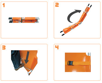 ANS 24 軽量携帯用折りたたみ担架。医療・介護・防災・緊急用に。簡単・コンパクトで機能性・耐久性・使いやすさを兼ね備えたスタンダード担架の決定版。