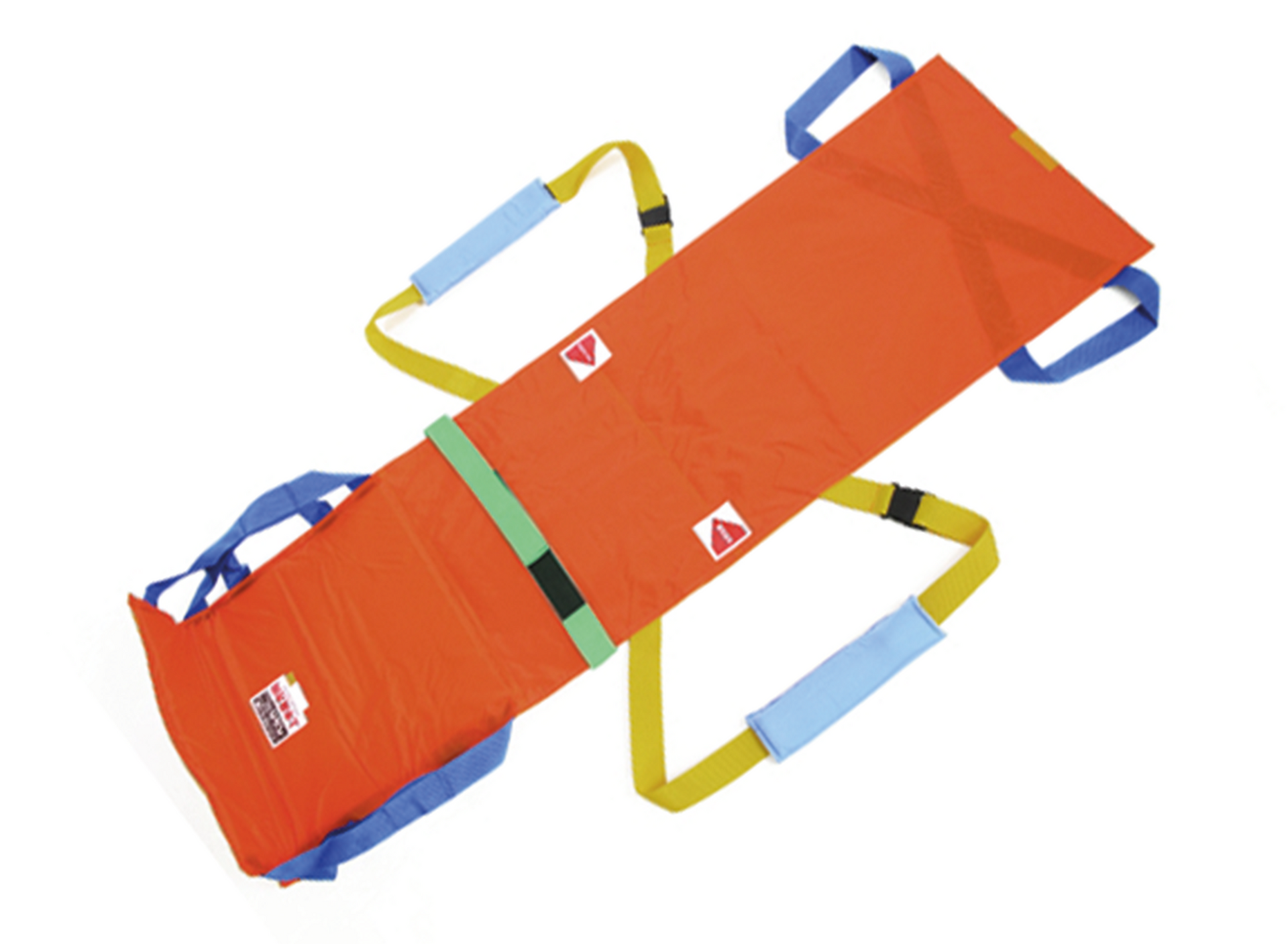 ベルカ SB-180 救護用担架。防炎・防水布使用で災害時にも安心。ベルト