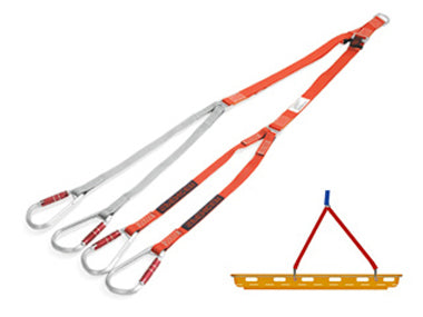 スペンサー・スリング 吊り上げる用具。クレーンやヘリでスペンサー・シェルやスペンサー・ツインのバスケットストレッチャーを吊り上げるときに使います。
